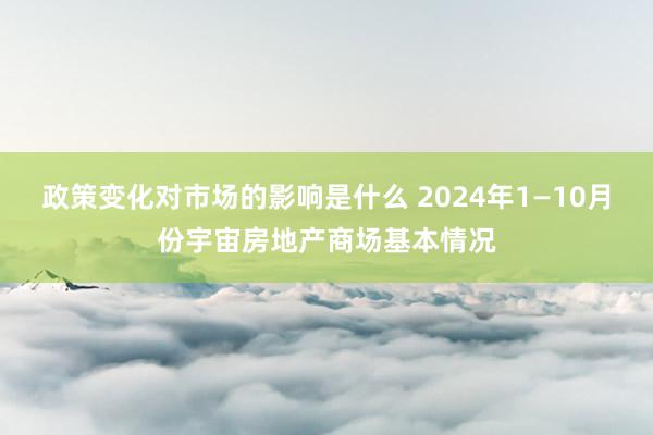 政策变化对市场的影响是什么 2024年1—10月份宇宙房地产商场基本情况