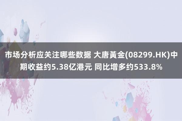 市场分析应关注哪些数据 大唐黃金(08299.HK)中期收益约5.38亿港元 同比增多约533.8%