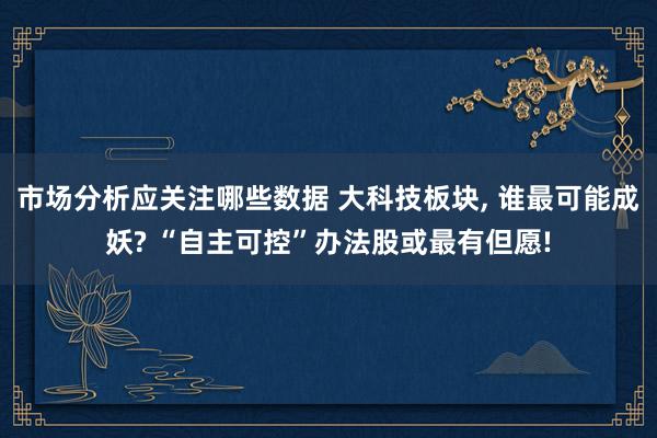 市场分析应关注哪些数据 大科技板块, 谁最可能成妖? “自主可控”办法股或最有但愿!