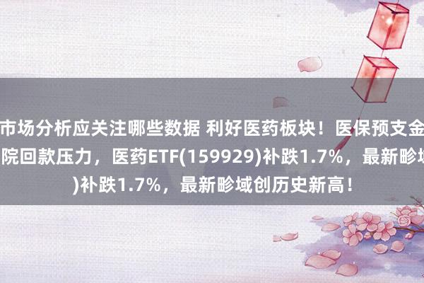 市场分析应关注哪些数据 利好医药板块！医保预支金轨制将缓解病院回款压力，医药ETF(159929)补跌1.7%，最新畛域创历史新高！