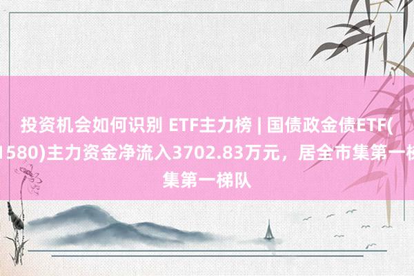 投资机会如何识别 ETF主力榜 | 国债政金债ETF(511580)主力资金净流入3702.83万元，居全市集第一梯队