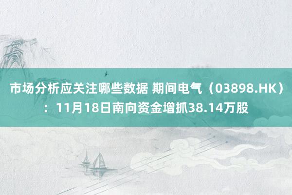 市场分析应关注哪些数据 期间电气（03898.HK）：11月18日南向资金增抓38.14万股