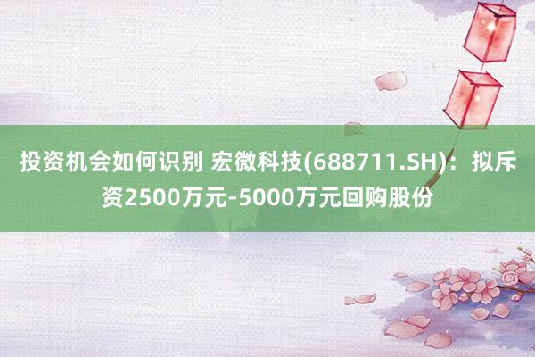 投资机会如何识别 宏微科技(688711.SH)：拟斥资2500万元-5000万元回购股份