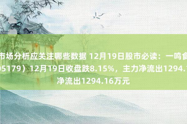 市场分析应关注哪些数据 12月19日股市必读：一鸣食物（605179）12月19日收盘跌8.15%，主力净流出1294.16万元