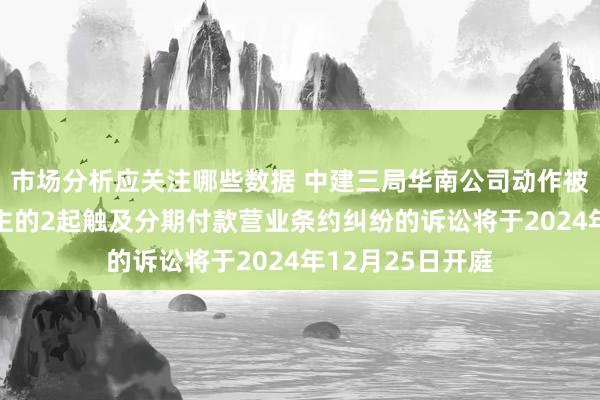 市场分析应关注哪些数据 中建三局华南公司动作被告/被上诉东谈主的2起触及分期付款营业条约纠纷的诉讼将于2024年12月25日开庭