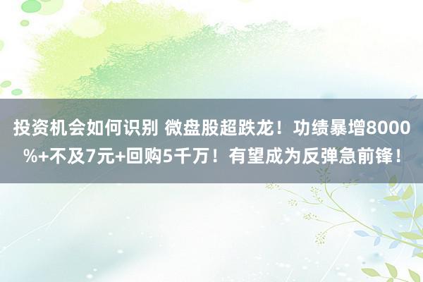 投资机会如何识别 微盘股超跌龙！功绩暴增8000%+不及7元+回购5千万！有望成为反弹急前锋！