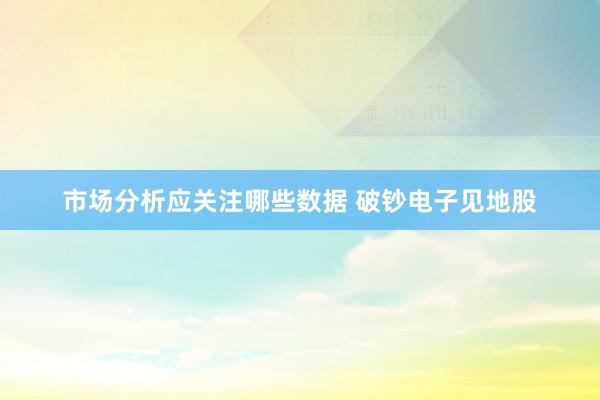 市场分析应关注哪些数据 破钞电子见地股