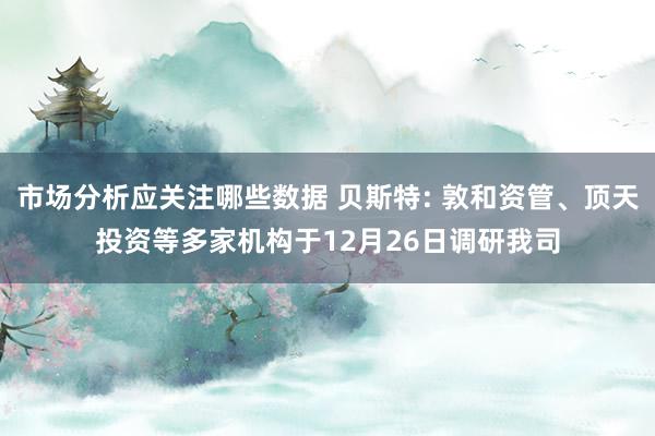 市场分析应关注哪些数据 贝斯特: 敦和资管、顶天投资等多家机构于12月26日调研我司