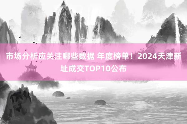 市场分析应关注哪些数据 年度榜单！2024天津新址成交TOP10公布