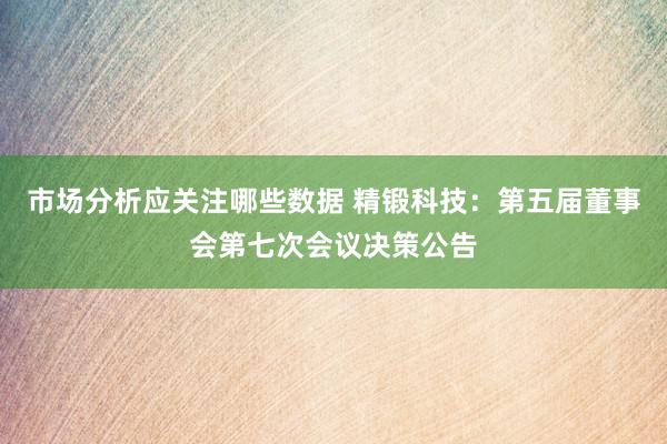 市场分析应关注哪些数据 精锻科技：第五届董事会第七次会议决策公告