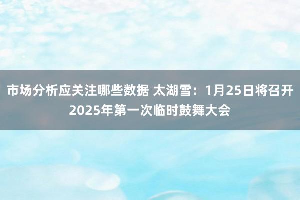 市场分析应关注哪些数据 太湖雪：1月25日将召开2025年第一次临时鼓舞大会