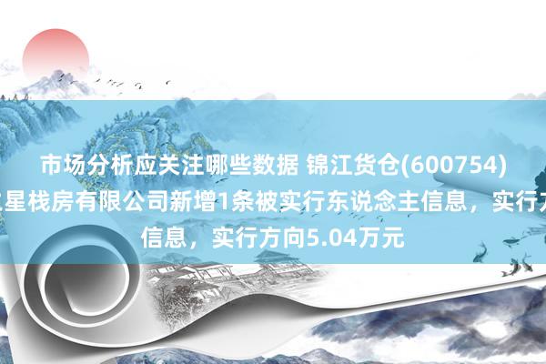 市场分析应关注哪些数据 锦江货仓(600754)控股的锦江之星栈房有限公司新增1条被实行东说念主信息，实行方向5.04万元