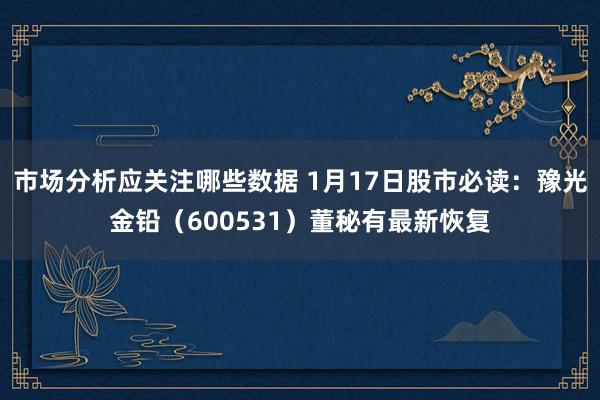 市场分析应关注哪些数据 1月17日股市必读：豫光金铅（600531）董秘有最新恢复