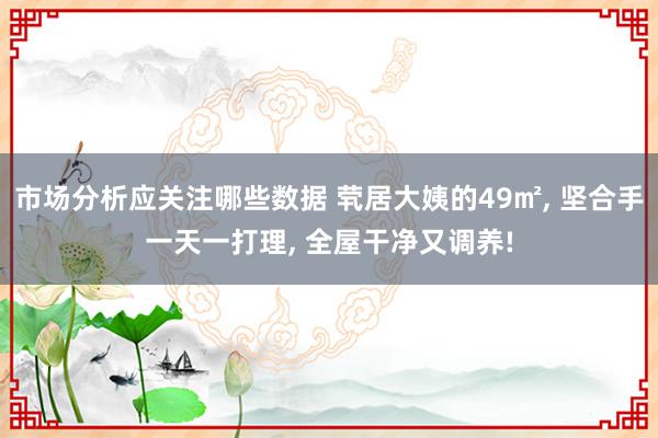 市场分析应关注哪些数据 茕居大姨的49㎡, 坚合手一天一打理, 全屋干净又调养!