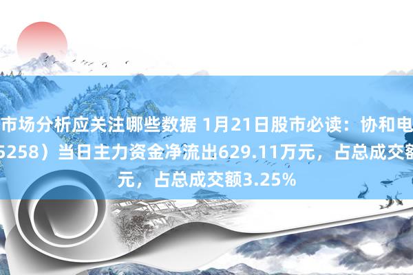 市场分析应关注哪些数据 1月21日股市必读：协和电子（605258）当日主力资金净流出629.11万元，占总成交额3.25%