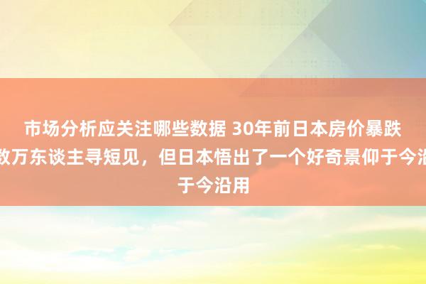 市场分析应关注哪些数据 30年前日本房价暴跌，数万东谈主寻短见，但日本悟出了一个好奇景仰于今沿用