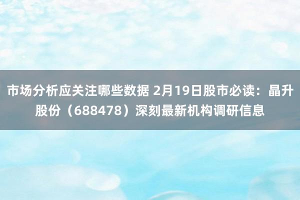 市场分析应关注哪些数据 2月19日股市必读：晶升股份（688478）深刻最新机构调研信息