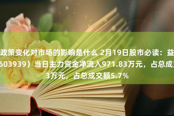 政策变化对市场的影响是什么 2月19日股市必读：益丰药房（603939）当日主力资金净流入971.83万元，占总成交额5.7%