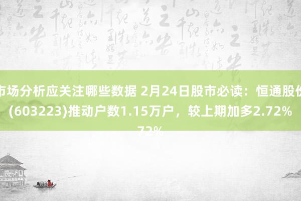 市场分析应关注哪些数据 2月24日股市必读：恒通股份(603223)推动户数1.15万户，较上期加多2.72%