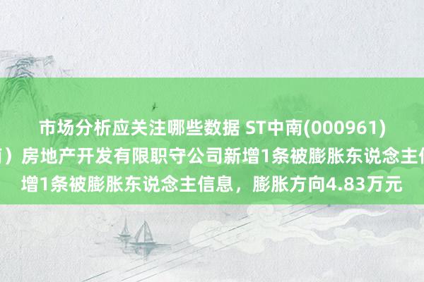 市场分析应关注哪些数据 ST中南(000961)控股的南充世纪城（中南）房地产开发有限职守公司新增1条被膨胀东说念主信息，膨胀方向4.83万元