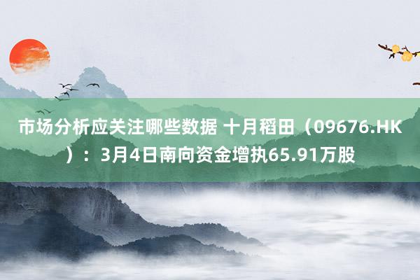 市场分析应关注哪些数据 十月稻田（09676.HK）：3月4日南向资金增执65.91万股