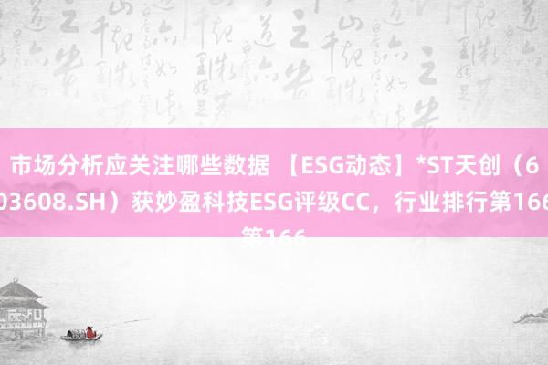 市场分析应关注哪些数据 【ESG动态】*ST天创（603608.SH）获妙盈科技ESG评级CC，行业排行第166